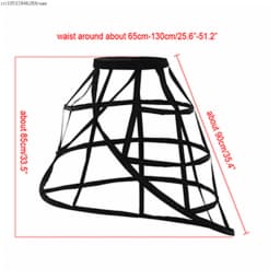 Cage Hoop Petticoat Women Irregular Crinoline Skirt Pannier White Black Wedding Bridal Underskirt Bustle