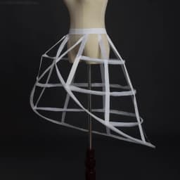 Cage Hoop Petticoat Women Irregular Crinoline Skirt Pannier White Black Wedding Bridal Underskirt Bustle