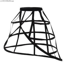 Cage Hoop Petticoat Women Irregular Crinoline Skirt Pannier White Black Wedding Bridal Underskirt Bustle
