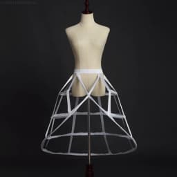 Cage Hoop Petticoat Women Irregular Crinoline Skirt Pannier White Black Wedding Bridal Underskirt Bustle