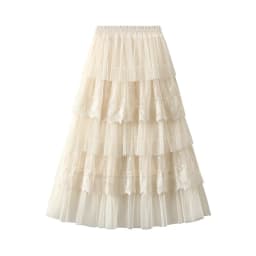 Women's High Waisted Slimming Sand Cake Skirt, Half Skirt, High-End Feeling Gauze, Long Skirt, ,summer 2026 Hundred fold skirt