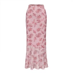 2025 Flower Print Midi Skirt High Waist Long Skirts For Women Vintage Streetwear Skirt Summer Elegant Women's Skirts