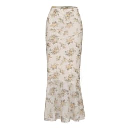 2025 Flower Print Midi Skirt High Waist Long Skirts For Women Vintage Streetwear Skirt Summer Elegant Women's Skirts