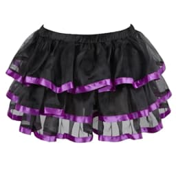 Promotion New Black Mesh Ruffles 3 Layers Adult Women Pettiskirt Tutu Party Dance Mini Skirt Performance Clothes