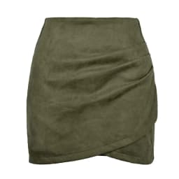 Sexy Slim Fit Suede Mini Skirt Woman Fashion Streetwear High Waist Pleated Bodycon Skirt Ladies Zipper Irregular Short Skirts
