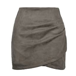 Sexy Slim Fit Suede Mini Skirt Woman Fashion Streetwear High Waist Pleated Bodycon Skirt Ladies Zipper Irregular Short Skirts