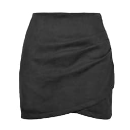 Sexy Slim Fit Suede Mini Skirt Woman Fashion Streetwear High Waist Pleated Bodycon Skirt Ladies Zipper Irregular Short Skirts
