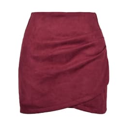 Sexy Slim Fit Suede Mini Skirt Woman Fashion Streetwear High Waist Pleated Bodycon Skirt Ladies Zipper Irregular Short Skirts