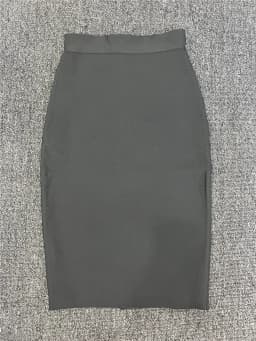 60CM Knee Length Summer Bandage Skirts For Women Candy Color Bodycon Pencil Skirt Ladies Elegant Office Business Formal XL XXL