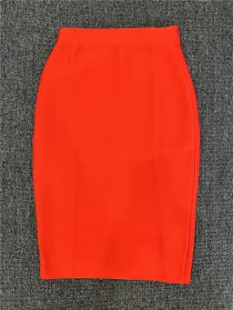 60CM Knee Length Summer Bandage Skirts For Women Candy Color Bodycon Pencil Skirt Ladies Elegant Office Business Formal XL XXL