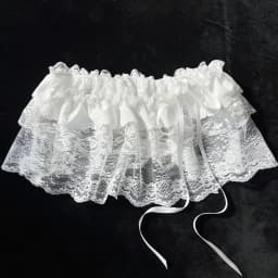 Summer Women's Korean One-Piece Belted Overlap Lace Skirt Apron A-Line Skirt INS Short Lace Layered Gauze Skirt With Tie Up
