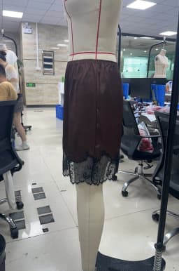 Lace Trimmed Mini Skirt for Women Low Rise Satin Skirt Casual Summer Streetwear Skirts