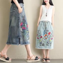 2026 vintage high waist spring summer autumn saias femininas casual loose long denim skirt women skirts female clothes