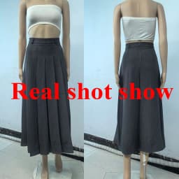 2026 New Women's Pleated Maxi Skirts Autumn High Waisted Zipper Jk Long Skirt Woman Elegant Loose Design Big Swing A-Line Skirts