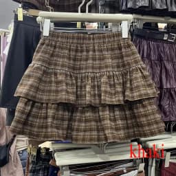 Japanese Y2k Cute Ruffled Plaid Skirt Punk Rock Subculture Cake Skirts Japanese Preppy Style Casual New 2026 Women Skirts