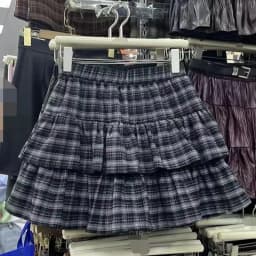 Japanese Y2k Cute Ruffled Plaid Skirt Punk Rock Subculture Cake Skirts Japanese Preppy Style Casual New 2026 Women Skirts