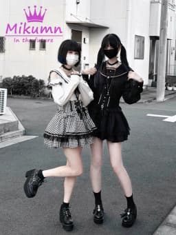 Mikumn Harajuku Gothic Lolita Sweet Lace Ruffles Plaid Cake Skirts Women Y2k Rhinestone Bow Lace-up High Waist A-line Mini Skirt