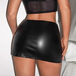 Pu Leather Skirts for Women Winter New Street Spice Girls Sexy Button Bodycon Skirts