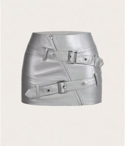 Pu Leather Skirts for Women Winter New Street Spice Girls Sexy Button Bodycon Skirts