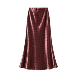 Seoulish Vintage Polka Dot Satin Mermaid Skirts for Women 2026 New Spring Summer High Waist Casual Mid Length Women's Skirts