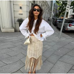 Embroidery Tassels Wrap Women's Maxi Skirt Lady's High Waist Skirt Casual Loose Long Skirts 2026 New for Holiday Party Commute