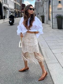 Women Skirt Floral Print Satin Midi Skirt High Waist Split Straight Elegant Casual Chic Summer Slimming Streetwear For Ladies