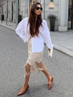 Women Skirt Floral Print Satin Midi Skirt High Waist Split Straight Elegant Casual Chic Summer Slimming Streetwear For Ladies