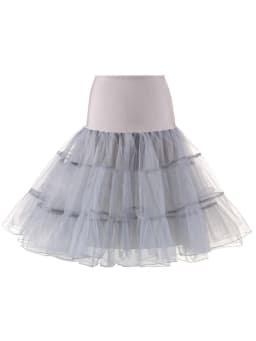 Tonval Pleated Vintage Voile Underskirt Ballet Tutu Skirts for Women 50s Retro Skirt Wedding Elegant Party Petticoat
