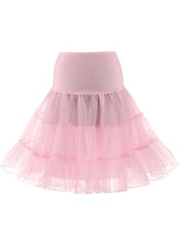 Tonval Pleated Vintage Voile Underskirt Ballet Tutu Skirts for Women 50s Retro Skirt Wedding Elegant Party Petticoat
