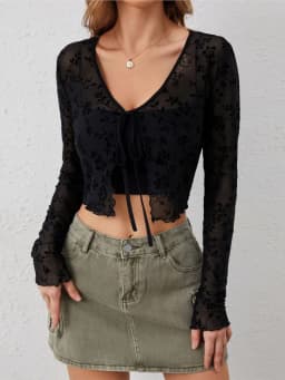 Elegant Dark Green Long Skirts Women 2025 Autumn Casual Floral Half-body Fishtail Slim Maxi Skirt