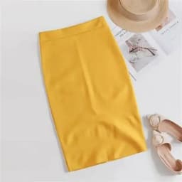 Fashion High Waist Office White Skirts Women 2026 Elegant Korean Bodycon Black Skirt Y2k Sexy Slim Knee Length OL Pencil Skirt
