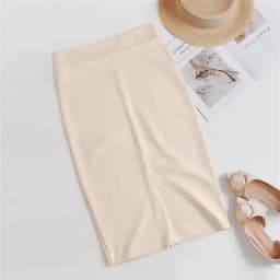 Fashion High Waist Office White Skirts Women 2026 Elegant Korean Bodycon Black Skirt Y2k Sexy Slim Knee Length OL Pencil Skirt