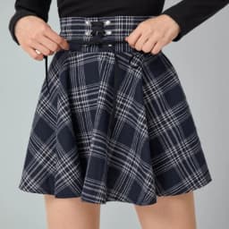 Vintage Y2K Punk Sexy High Waist Mini Skirts Purple Plaid Bandage Harajuku Aesthetic Skirt Goth Grunge Cake Skirt Streetwear