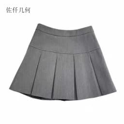 2026 New Black and Grey Pleated Skirt Women High Waist Mini Vintage Solid Skirts Korean Fashion School Uniform Streetwear