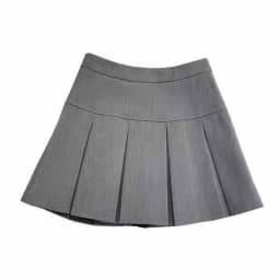 2026 New Black and Grey Pleated Skirt Women High Waist Mini Vintage Solid Skirts Korean Fashion School Uniform Streetwear
