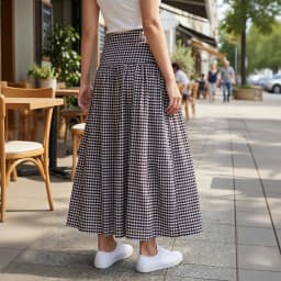 Women's y2k Aesthetic Long Skirts Dropped Waist Plaid Skirts Summer Female Casual Fairy A-line Skirts Streetwear