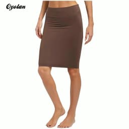 Sexy Women Tummy Control Body Shaper Skirt High Waist Shaperwear Underdress Seamless Plain Color Tight Fitting Shaper Skirt