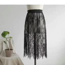 Summer Women Mesh Lace Transparent Long Tulle Skirt Korean Fashion Sexy Ladies Elastic High Waist Solid Beach Midi Skirt