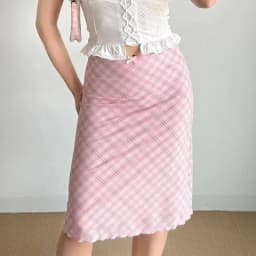 2026 Summer Vintage Midi Plaid Striped Print Skirts Women Sweet Loose Pleated Ladies Skirt High Waist Korean Style Woman Skirts