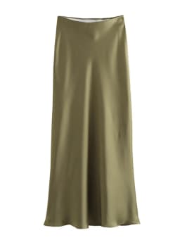 2025 Black Satin Skirt Woman High Waist Elegant Long Skirts For Women Fashion Summer Midi Skirt Office Women's Skirts