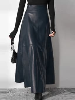 2023 Fashion Solid Mujer Faldas ZANZEA PU Leather Maxi Skirts Women's Elegant OL Long Saias Casual High Waist Zipper Jupe Femme