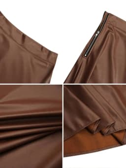 2023 Fashion Solid Mujer Faldas ZANZEA PU Leather Maxi Skirts Women's Elegant OL Long Saias Casual High Waist Zipper Jupe Femme