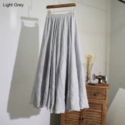 Women's Elegant High Waist Linen Maxi Skirt 2026 Summer Ladies Casual Elastic Waist 2 Layers Skirts Saia Feminina 20 Colors SK53