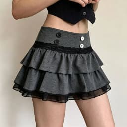Skull Harajuku Graphic Print Subculture Y2K Skirt Streetwear Punk Mini Skirt Hip Hop Unique A-line skirt Gothic Low Rise Skirts
