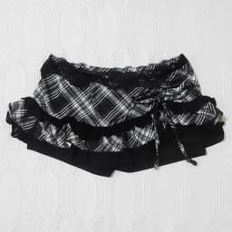 Skull Harajuku Graphic Print Subculture Y2K Skirt Streetwear Punk Mini Skirt Hip Hop Unique A-line skirt Gothic Low Rise Skirts