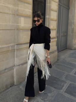 Beige Fringe Wrap Skirt Solid Tie Waist Boho Style Elegant Women Fashion All-match Mini Skirts Party Chic Casual Vacation Outfit