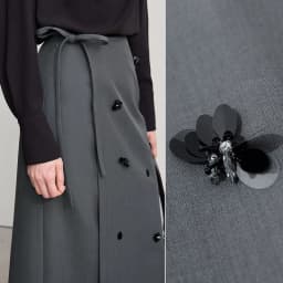 Amii Women's Skirt 2026 Autumn New Office Lady Anti-wrinkle Nail Flower Midi Skirt Elegant Versatile Women's Clothing 12621008
