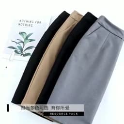 Knee Length Work Office High Waist Skirt Women Summer Vintage Formal OL Skirt Pocket Female Black Grey Bodycon Business Skirt
