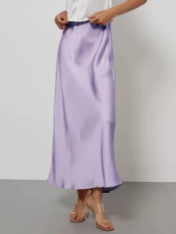 38 Colors Women's Summer Elegant Satin Long Skirts 2026 New Female Solid Color High Waist Fashion Faldas
