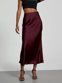 38 Colors Women's Summer Elegant Satin Long Skirts 2026 New Female Solid Color High Waist Fashion Faldas